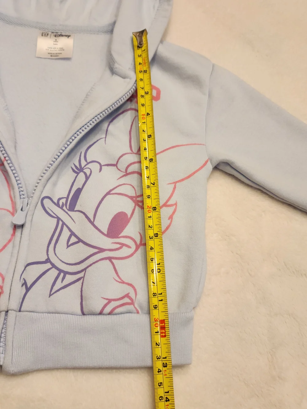 Disney GAP Girls 3T Hooded Zip Up Fleece Lined Swearshirt [V2]